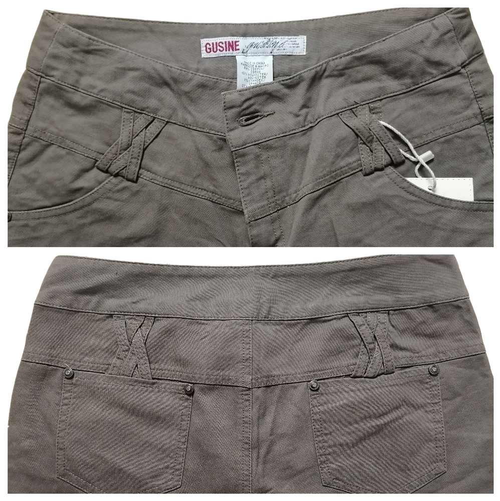 🐒 sz: 29, women's darkgardenrod cotton blend casual pants by Gusine